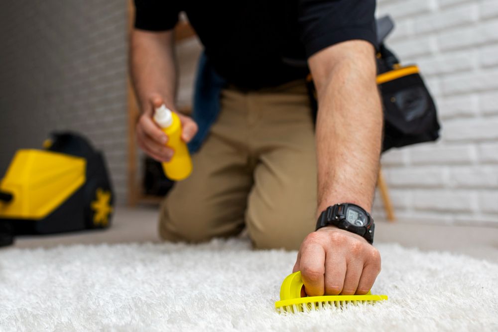 DIY carpet cleaning with vinegar and soda