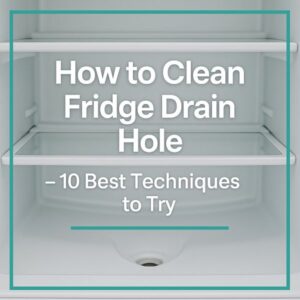 How to Clean Fridge Drain Hole – 10 Best Techniques to Try