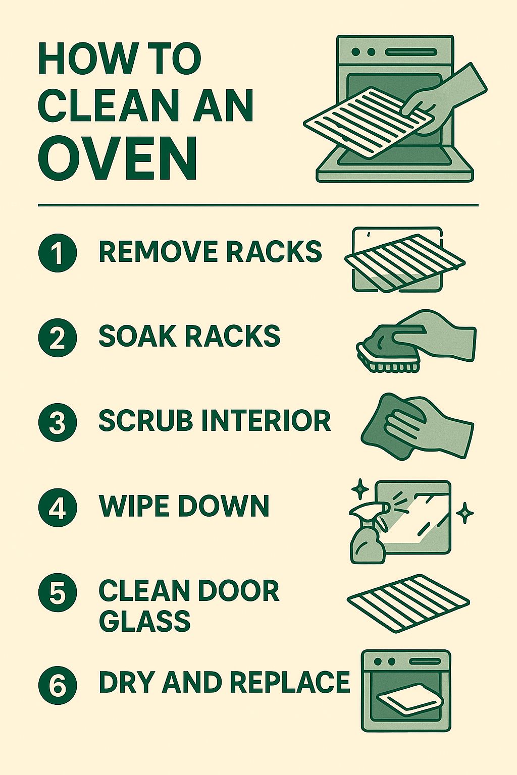oven cleaning checklist